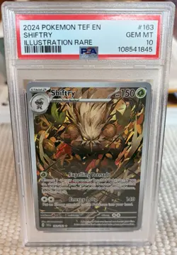 2024 Pokemon Shiftry Temporal Forces Illustration Rare 163/162 IR PSA 10 - Image 1