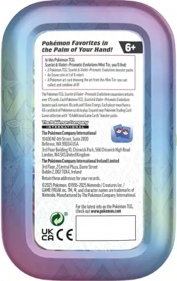 x2 Pokemon TCG: Scarlet & Violet Prismatic Evolutions Mini Tin Sealed Glaceon - Image 2
