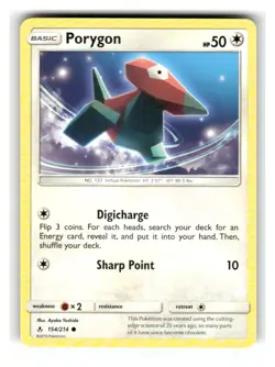 Porygon 154/214 Common Unbroken Bonds Pokemon Near Mint - Image 1