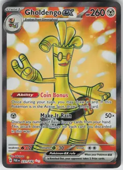 Gholdengo ex 231/182 Ultra Rare Paradox Rift Pokemon Holo Near Mint - Image 3