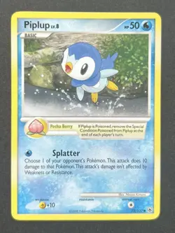 Pokemon TCG Piplup Majestic Dawn 72/100 Regular Common MP - Image 1