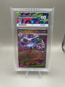 Pokemon TCG Mega Charizard X EX 013/094 Phantasmal Flames ACE 10 Gem Mint - Image 1