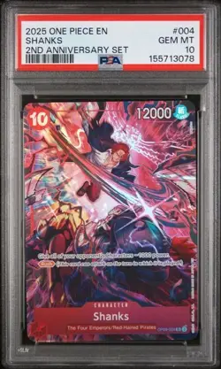 Shanks OP09-004 - One Piece 2nd Anniversary English Version - PSA 10 Gem Mint - Image 2