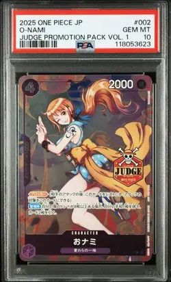 2025 One Piece Nami Judge Promo #002 Japanese PSA 10 Gem Mint - Image 1
