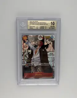 2024 ONE PIECE OP09-EMPERORS IN THE NEW WORLD MANGA ALTERNATE ART SHANKS BGS 10 - Image 1