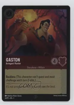 2022-Current Disney Lorcana - Promos Foil Gaston Arrogant Hunter #24/P1 - Image 1