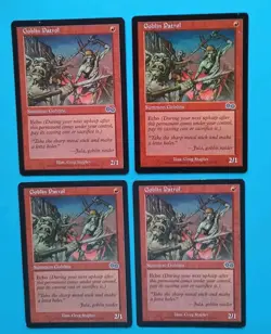 Magic the Gathering MTG Urza's Saga GOBLIN PATROL X 4 LP/EX C 1998 Nice! - Image 1