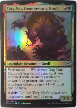 Targ Nar, Demon-Fang Gnoll - Forgotten Realms - Magic the Gathering MtG TCG FOiL - Image 1