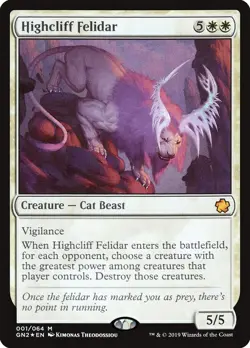 MTG Highcliff Felidar FOIL Game Night 2019 #1 Mythic Magic The Gathering - Image 1