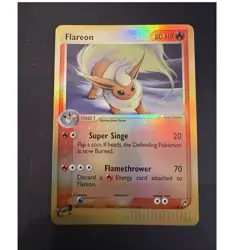 Pokemon TCG Flareon Sandstorm 5/100 Reverse Holo Holo Rare 80 HP English - Image 1