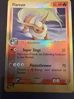 Pokemon TCG Flareon Sandstorm 5/100 Reverse Holo Holo Rare 80 HP English - Image 4