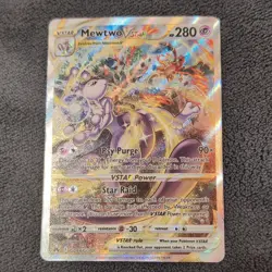 Pokemon Mewtwo VSTAR Crown Zenith Ultra Rare Holo Vstar Card HP280 Psy Purge - Image 1