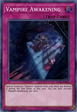 DASA-EN010 VAMPIRE AWAKENING SUPER RARE 1ST EDITION NEAR MINT YuGiOh TCG - Image 1