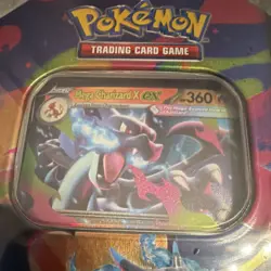 Pokemon TCG Mega Charizard Tin Mega Charizard X EX 360 4 Packs + Promo 2026 - Image 3