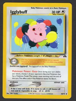 Igglybuff 40/75 Uncommon LP Pokemon Card HQ Scan Card 1 - Image 1