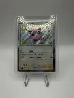 Jigglypuff - 198/091 - Paldean Fates - Baby Shiny Pokemon TCG Card NM Rare - Image 1