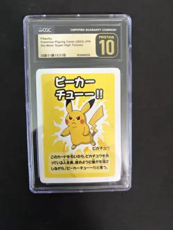Cgc Pristine 10 - Pikachu Old Maid - Super High Tension Pokemon Card Blue Back - Image 1