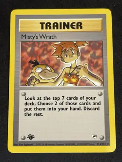Pokemon Misty's Wrath 114/132 - LP - 1st Edition Gym Heroes 2000 WotC - Image 2