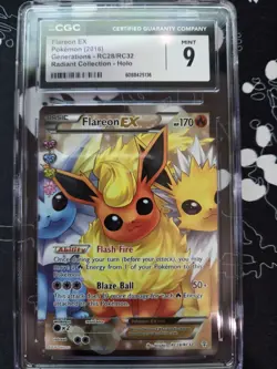 Flareon EX RC28/RC32 CGC 9 MINT RADIANT COLLECTION Generations Pokemon Card - Image 1