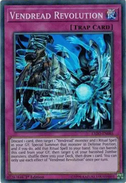 EXFO-EN085 VENDREAD REVOLUTION SUPER RARE 1ST EDITION NEAR MINT YuGiOh TCG - Image 1