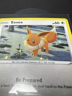 Pokemon TCG Eevee SWSH190 Black Star Promo Galaxy Holo DOUBLE Swirl NM - Image 3