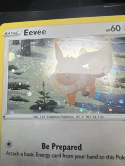 Pokemon TCG Eevee SWSH190 Black Star Promo Galaxy Holo DOUBLE Swirl NM - Image 4