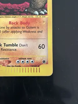 Pokemon TCG Golem 014/165 Expedition Base Set Reverse Holo Rare MP - Image 5