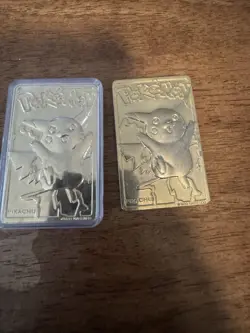 Two Gold Pikachu Burger King Promo Cards - Image 1