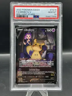 Pokemon Mimikyu V Brilliant Stars Trainer Gallery Full Art #TG16 PSA 10 Gem Mint - Image 1