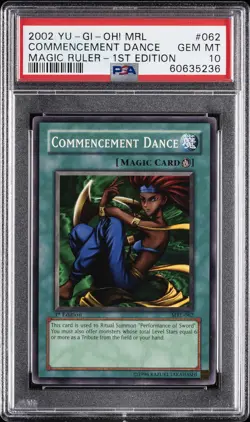 2002 YU-GI-OH! MRL-MAGIC RULER 1ST EDITION #062 COMMENCEMENT DANCE PSA 10 - Image 1