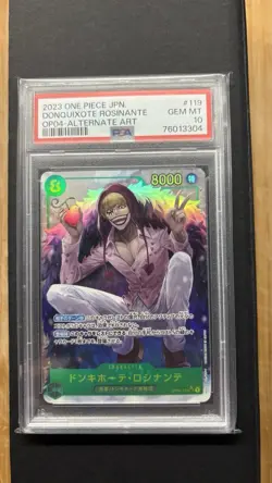 PSA 10 One Piece Donquixote Rosinante OP04-119 SEC Japanese - Image 1