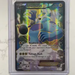 Pokemon Thundurus EX Full Art Holo Card Roaring Skies 98/108 Moderately Played - Image 1