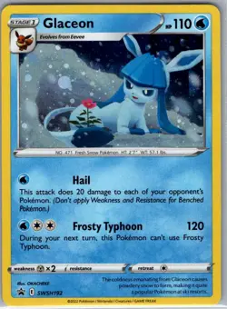 Glaceon SWSH192 Holo SWSH: Sword & Shield Promo Cards - Pokemon Card - NM - Image 1