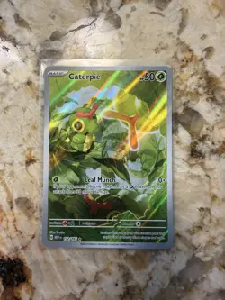 Caterpie Scarlet & Violet Illustration Rare Card 172/165 Near Mint Condition - Image 1