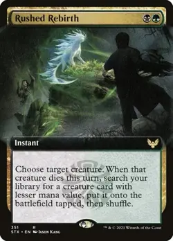 Rushed Rebirth - Foil Extended Art STX NM MTG - Image 1