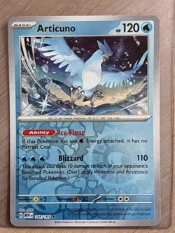 POKEMON ARTICUNO #144/165 RARE REVERSE HOLOFOIL SCARLET & VIOLET 151 NM CARD - Image 1