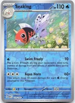 Seaking 119/165 Uncommon 151 Pokemon Reverse Holo Near Mint - Image 1
