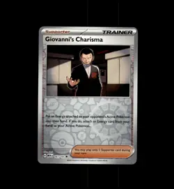 Giovanni's Charisma 161/165 Uncommon 151 Pokemon Reverse Holo Near Mint - Image 1