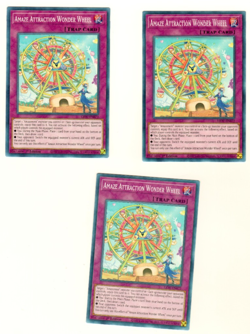 Set Of 3 Amaze Attraction Wonder Wheel Lightning Overdrive 1st Edition Yugioh - Image 1