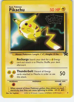 Pikachu (Movie Promo) 04/53 WoTC Promo Normal MP (Creased) Pokemon TCG - Image 1