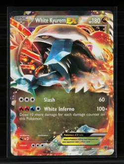 Pokemon 2012 Boundaries Crossed White Kyurem EX FA #96/135 - Image 1