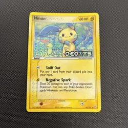 Pokemon Minun EX Deoxys Reverse Holo Uncommon 41/107 - Image 1