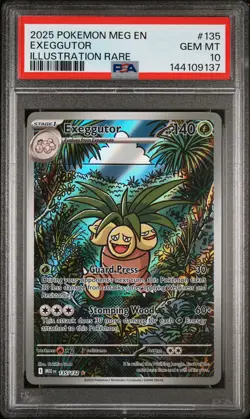 2025 POKEMON MEG EN-MEGA EVOLUTION ILLUSTRATION RARE #135 EXEGGUTOR PSA 10 - Image 1