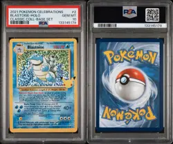 2021 Pokemon SWSH Celebrations Blastoise Classic #2/102 PSA 10 - Image 3