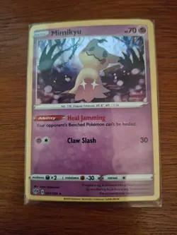 2020 Pokemon Sword & Shield Darkness Ablaze Mimikyu 81/189 Cosmo Holo - Image 1