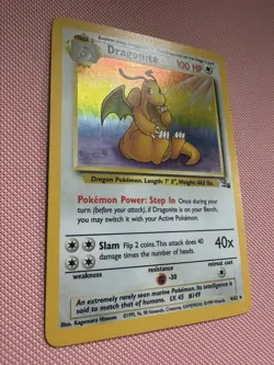 Dragonite 4/62 Fossil Holo Holographic Rare Vintage WOTC 1999 Pokemon Near Mint - Image 3