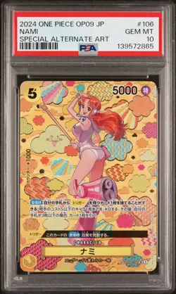 2024 ONE PIECE JAPANESE NAMI EMPERORS IN THE NEW WORLD ALT ART #106 PSA 10 - Image 1