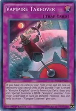 MP14-EN176 Vampire Takeover Super Rare 1st Edition Near Mint YuGiOh TCG - Image 1