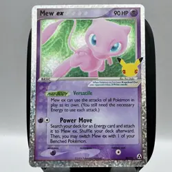 Mew ex - 88/92 - Confetti Holo Pokemon CardCelebrations Classic Collection NM - Image 1