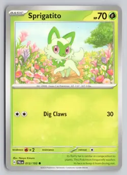 SPRIGATITO 013/193 COMMON PALDEA EVOLVED POKEMON NM - Image 1